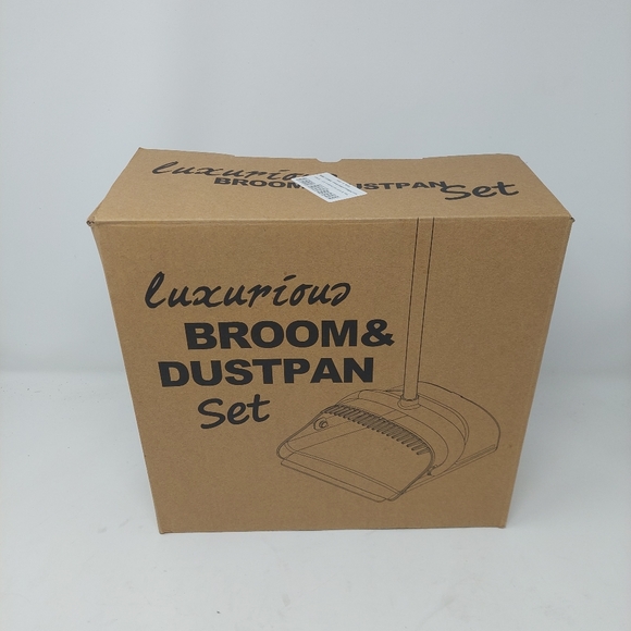 Sage Green Broom And Dustpan Set Foldable Extendable Floor Cleaning Tools - Picture 8 of 8